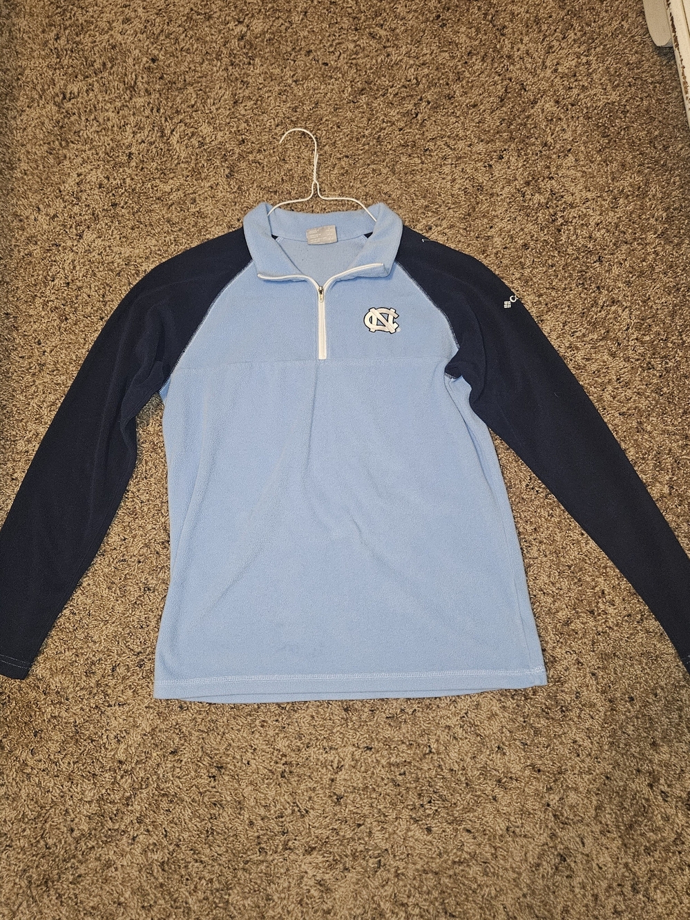 Columbia Light Blue & Navy Quarter-Zip Pullover Hoodie - Youth Largw